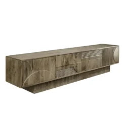 Stolik pod TV ART DECO 200 cm drewno mango szary*Invicta Interior Best