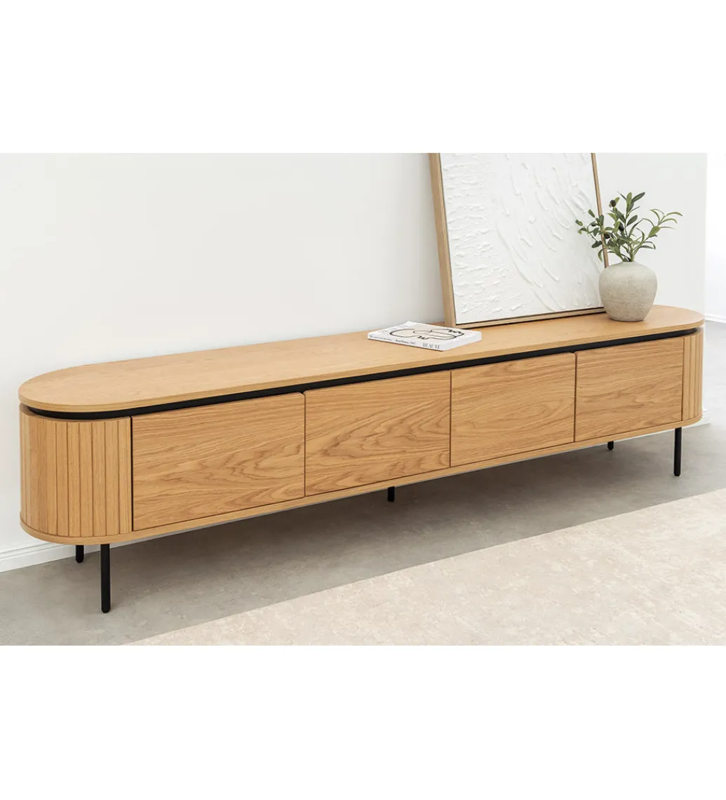 Stolik pod TV ATELIER 200 cm kolor naturalnego dębu*Invicta Interior Discount