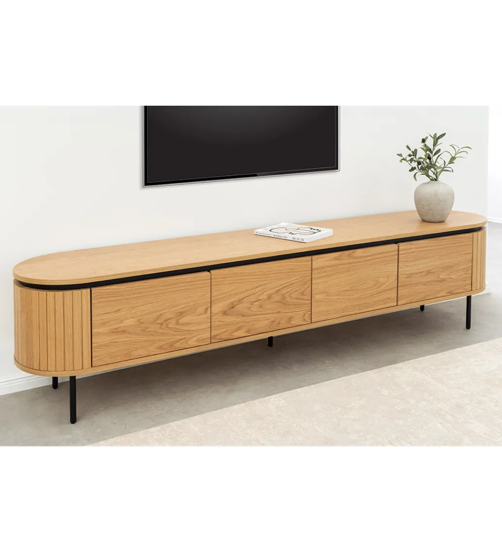 Stolik pod TV ATELIER 200 cm kolor naturalnego dębu*Invicta Interior Discount