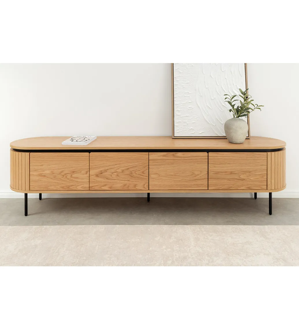 Stolik pod TV ATELIER 200 cm kolor naturalnego dębu*Invicta Interior Discount