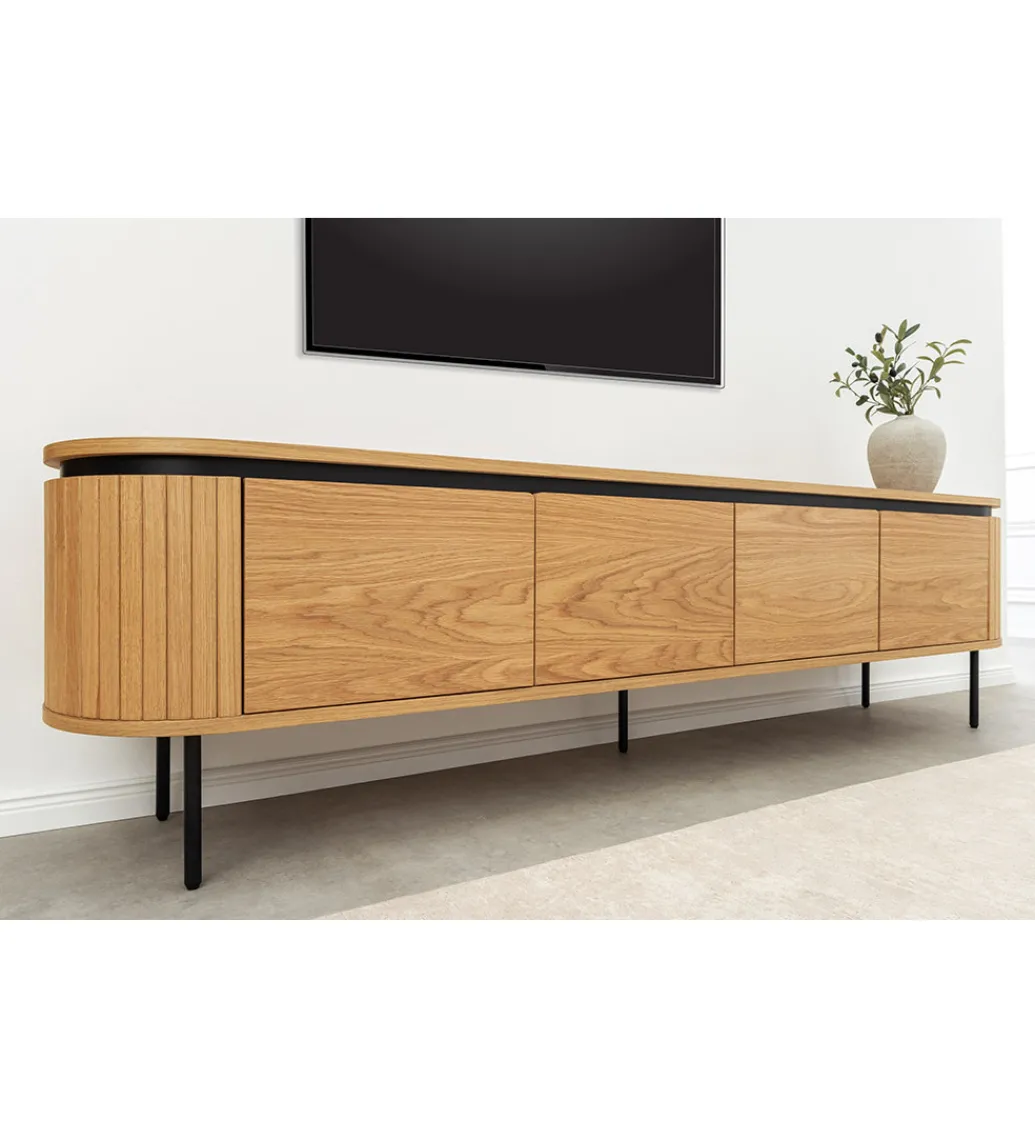 Stolik pod TV ATELIER 200 cm kolor naturalnego dębu*Invicta Interior Discount