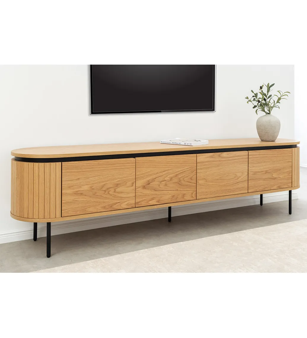 Stolik pod TV ATELIER 200 cm kolor naturalnego dębu*Invicta Interior Discount