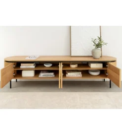 Stolik pod TV ATELIER 200 cm kolor naturalnego dębu*Invicta Interior Discount