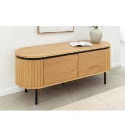 Stolik pod TV ATELIER 120 cm kolor naturalnego dębu*Invicta Interior - przedsprzedaż