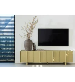 Stolik pod TV BASU 200 cm drewno sosny moss*WOOOD Hot