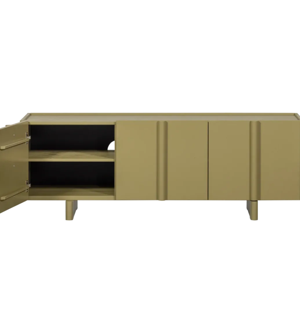 Stolik pod TV BASU 152 cm drewno sosny moss*WOOOD
