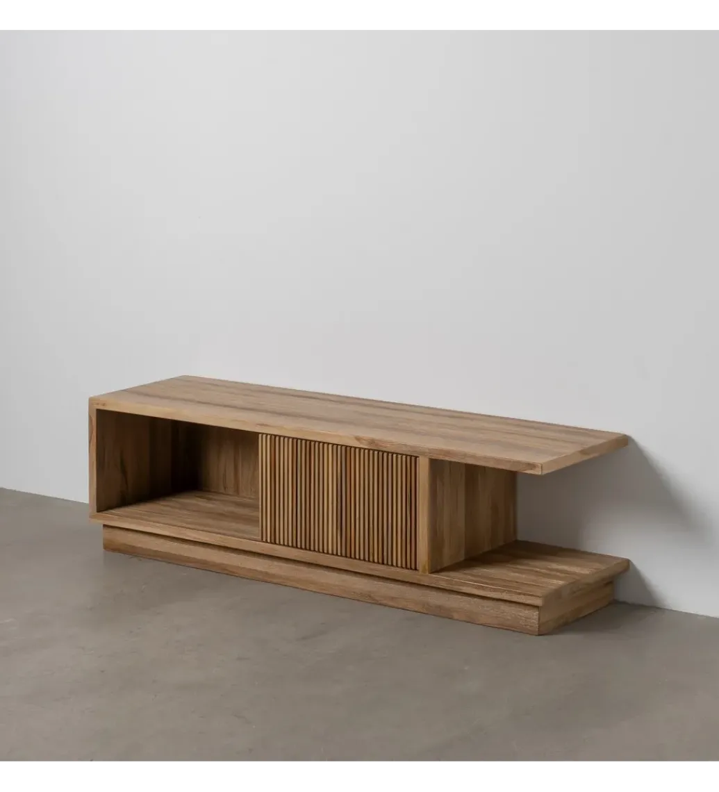 Stolik pod TV BELLAMONTE 135 cm drewno teak*Zona-Design Outlet