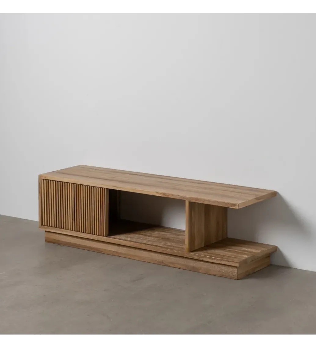 Stolik pod TV BELLAMONTE 135 cm drewno teak*Zona-Design Outlet