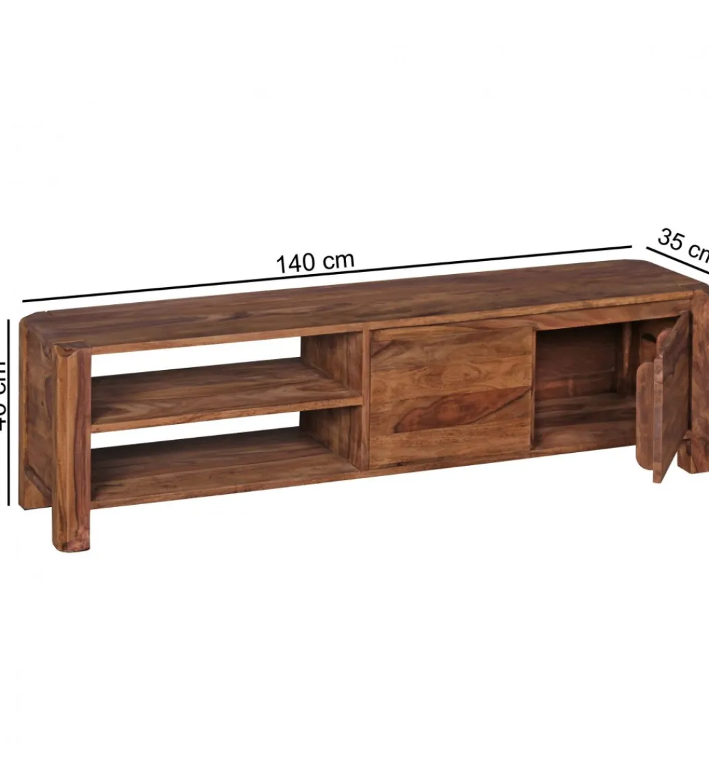 Stolik pod TV BOHA 140 cm drewno sheesham*WOHNLING, GERMANY Hot