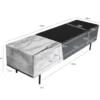 Stolik pod TV BONNA 150 cm czarna z optyką białego marmuru*WOHNLING, GERMANY Online