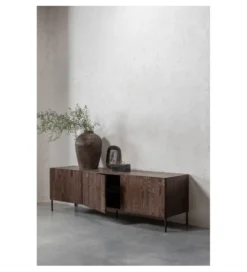 Stolik pod TV BONO 180 cm drewno jesion ciemny brązowy*WOOOD Discount