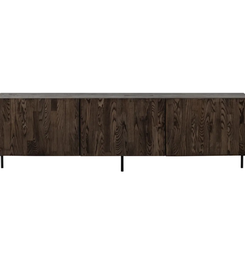 Stolik pod TV BONO 180 cm drewno jesion ciemny brązowy*WOOOD Discount