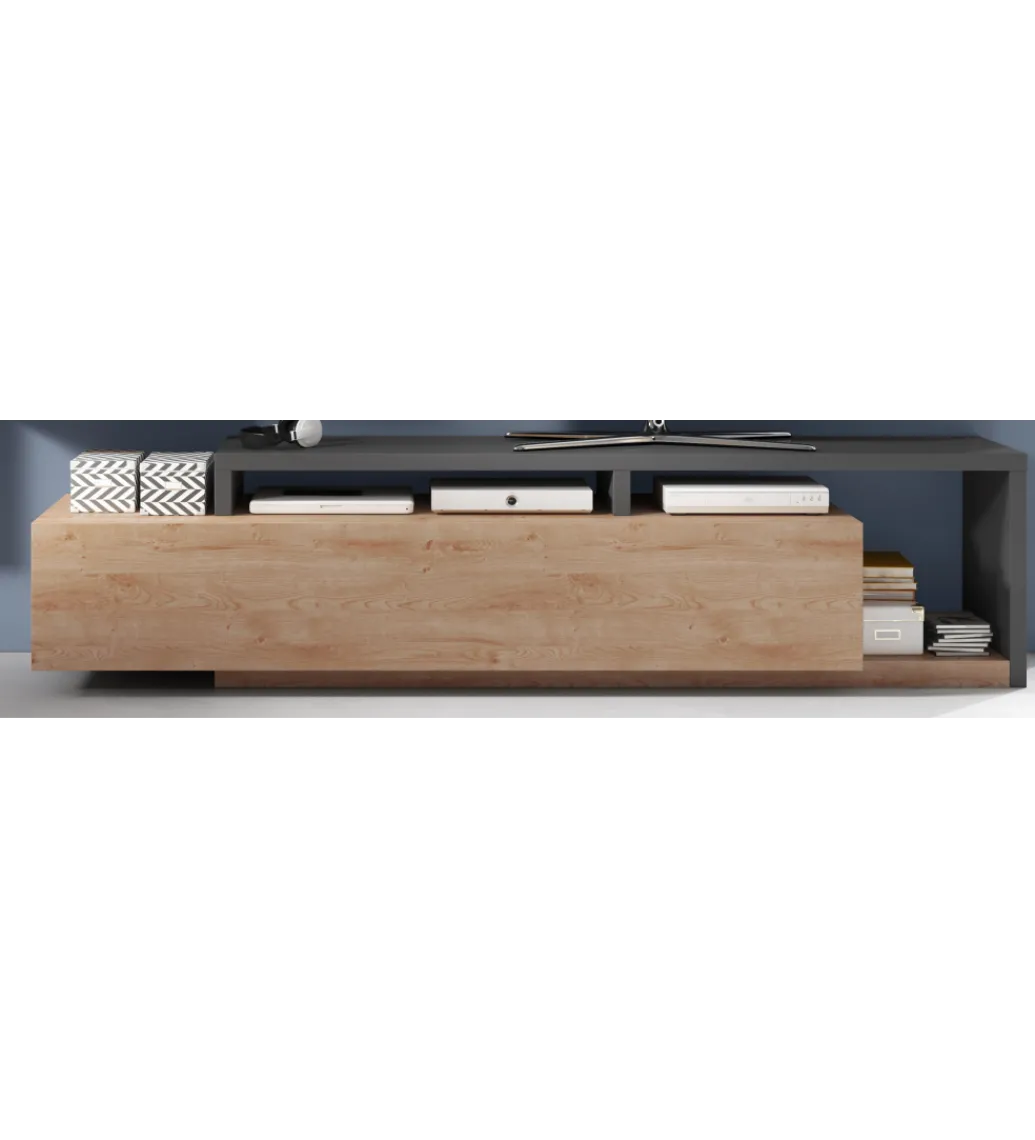 Stolik pod TV BOTA 219 cm dąb Ribbec*Helvetia Discount