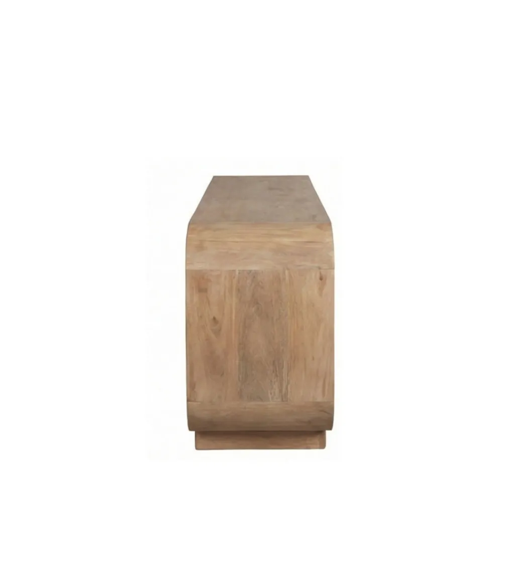 Stolik pod TV BRIX MORGAN 130 cm drewno mango naturalna*LF-Design Outlet