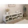 Stolik pod TV BRIX MORGAN 130 cm drewno mango biała*LF-Design Outlet