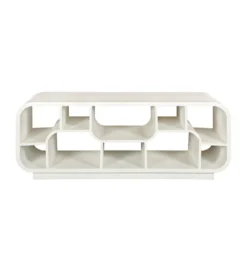 Stolik pod TV BRIX MORGAN 130 cm drewno mango biała*LF-Design Outlet