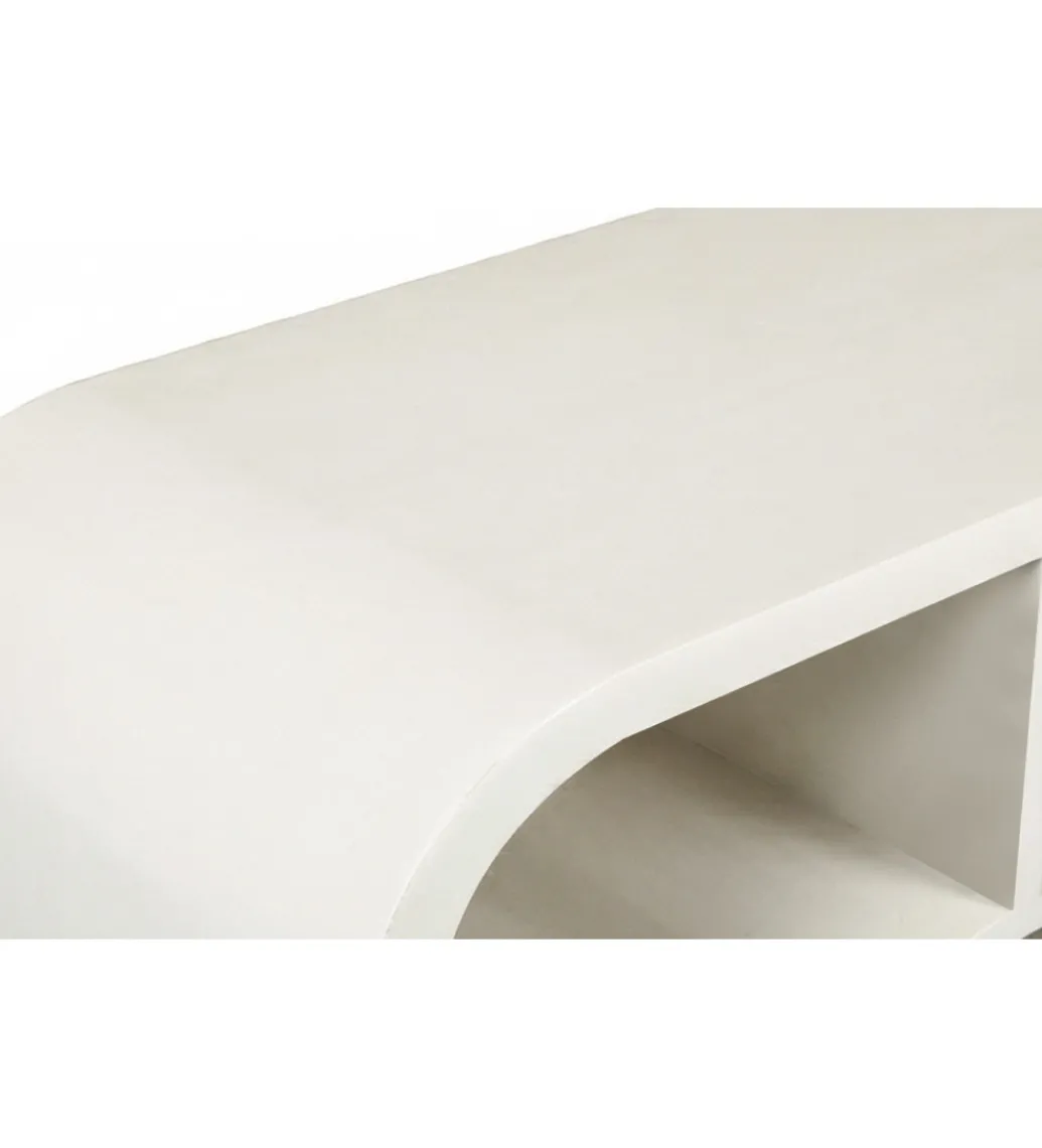 Stolik pod TV BRIX MORGAN 130 cm drewno mango biała*LF-Design Outlet
