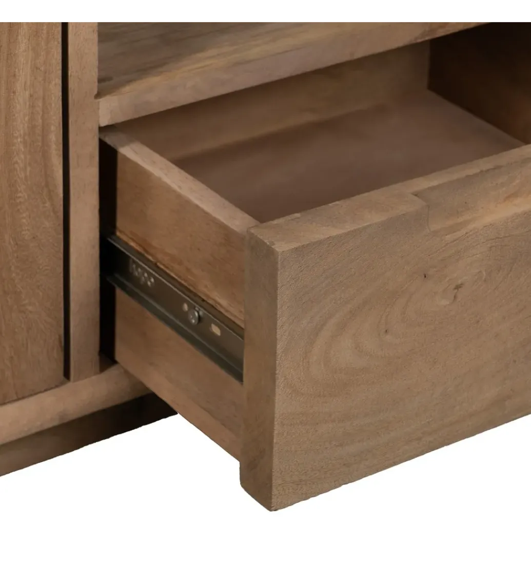Stolik pod TV BURNIE drewno mango*Zona-Design Best