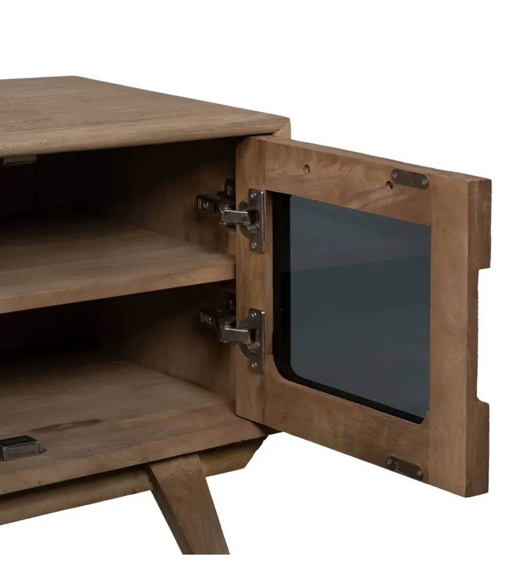 Stolik pod TV BURNIE drewno mango*Zona-Design Best