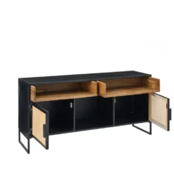 Stolik pod TV CANE PANE 122 cm czarno naturalna*J-Line