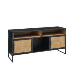 Stolik pod TV CANE PANE 122 cm czarno naturalna*J-Line