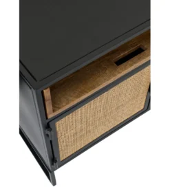 Stolik pod TV CANE PANE 122 cm czarno naturalna*J-Line