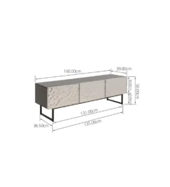 Stolik pod TV CARINO 150 cm srebrna*KARE Best