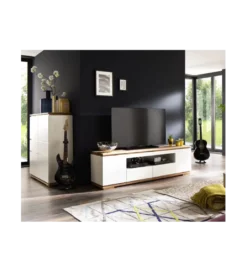 Stolik pod TV CHIARO 200 cm biało kremowa*MCA Clearance