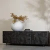 Stolik pod TV COUNTER 160 cm drewno mango czarna*WOOOD New