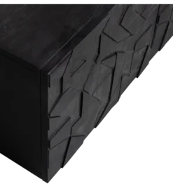 Stolik pod TV COUNTER 160 cm drewno mango czarna*WOOOD New