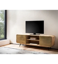 Stolik pod TV CYNTIA 160 cm drewno mango*WOHNLING, GERMANY Discount