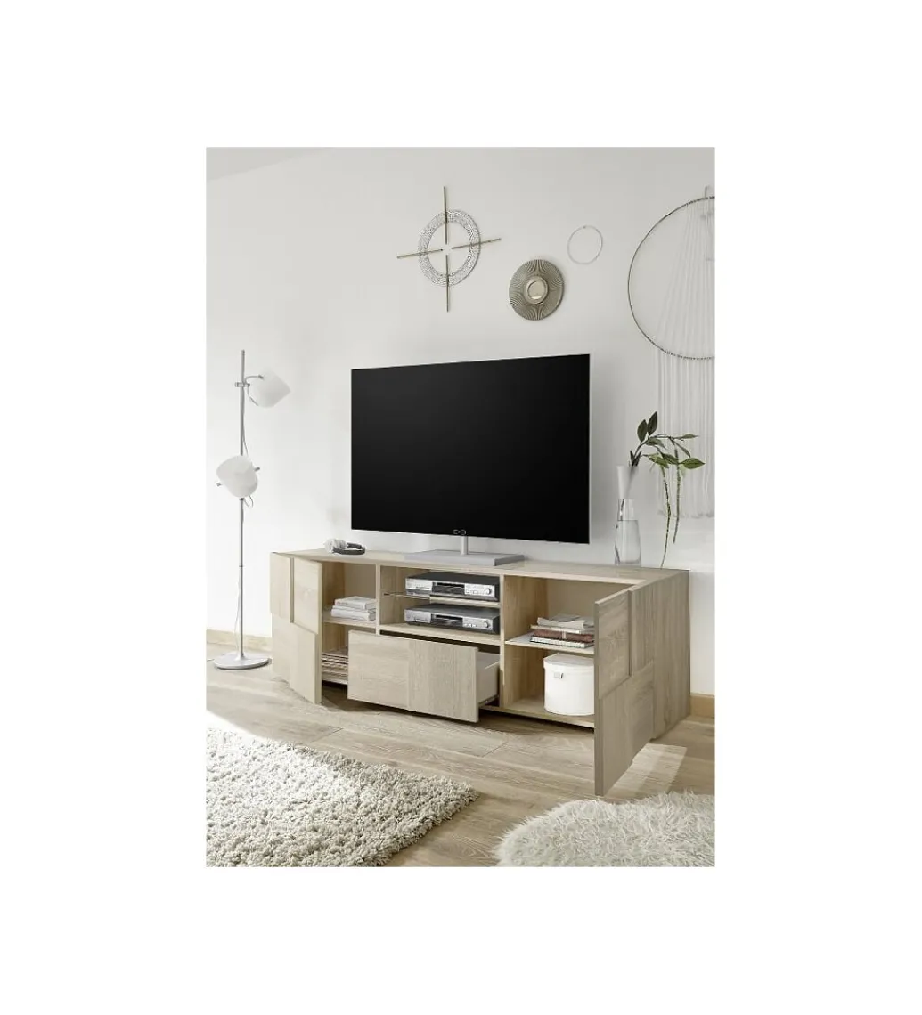 Stolik pod TV DAMA 181 cm w kolorze dąb sonoma*MCA Linia Włoska Clearance