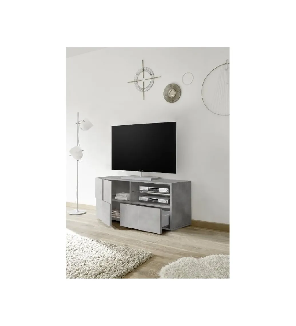 Stolik Pod TV DAMA 122 Cm w optyce betonu*MCA Linia Włoska Discount