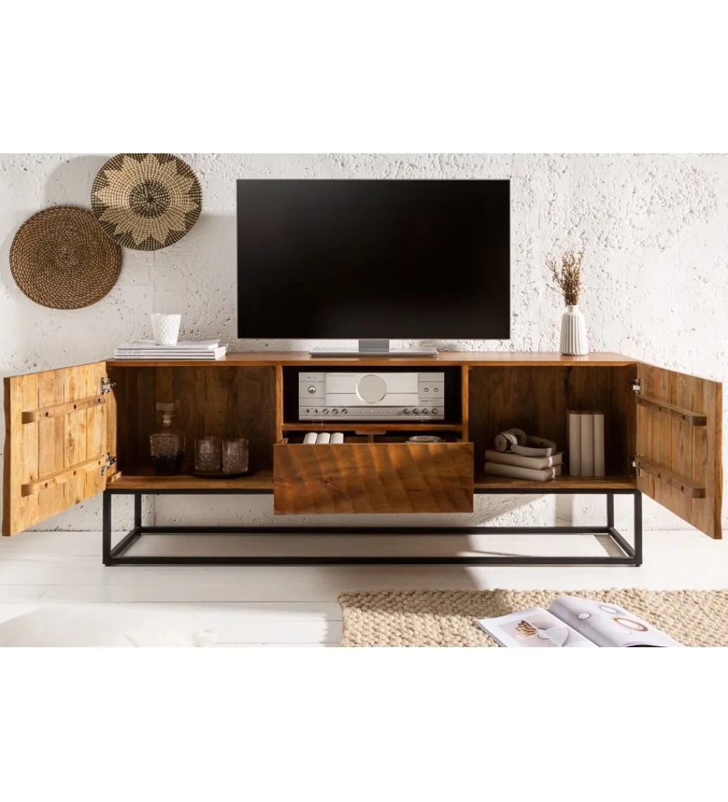 Stolik pod TV DAVIDE Scorpion 160 Cm drewno mango brąz*Invicta Interior Clearance