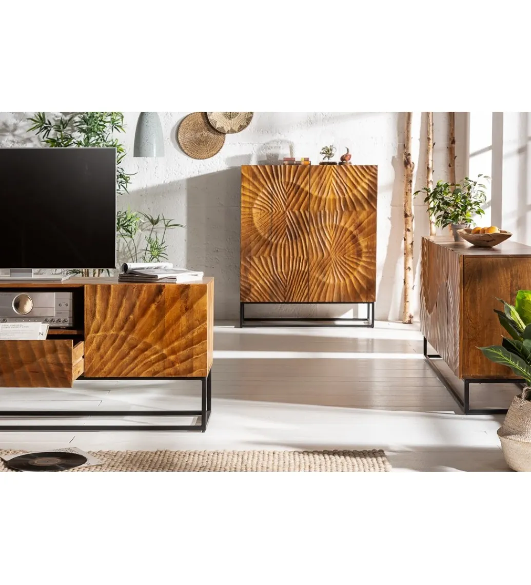 Stolik pod TV DAVIDE Scorpion 160 Cm drewno mango brąz*Invicta Interior Clearance