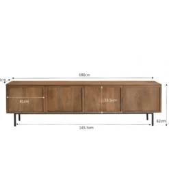 Stolik pod TV ELANI 180 cm drewno mango*LF-Design Clearance