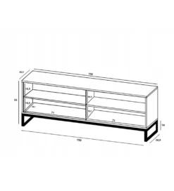 Stolik pod Tv ELPIS 150 cm czarny*Polski Design ML Best