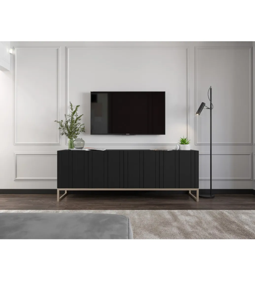 Stolik pod Tv ELPIS 150 cm czarny*Polski Design ML Best