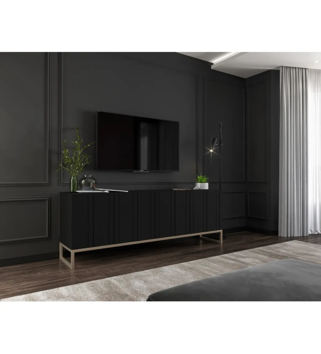 Stolik pod Tv ELPIS 150 cm czarny*Polski Design ML Best