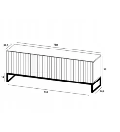 Stolik pod Tv ELPIS 150 cm granatowy*Polski Design ML