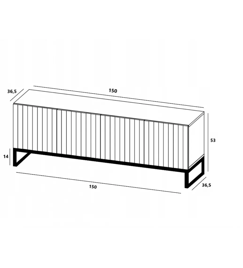 Stolik pod Tv ELPIS 150 cm granatowy*Polski Design ML