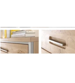 Stolik pod TV ESPERO 124 cm dąb sękaty olejowany w kolorze bianco*MCA Discount