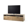 Stolik pod TV ESPERO 184 cm dąb sękaty olejowany w kolorze bianco*MCA Discount