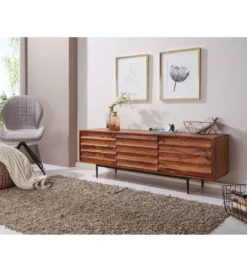 Stolik pod TV ESTELI 147 cm drewno sheesham*WOHNLING, GERMANY Clearance