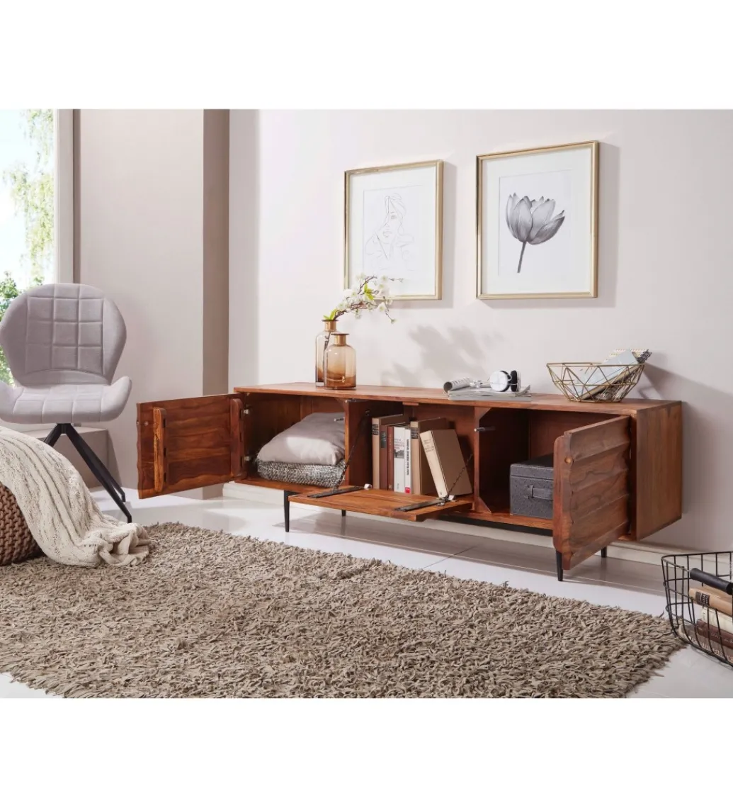 Stolik pod TV ESTELI 147 cm drewno sheesham*WOHNLING, GERMANY Clearance