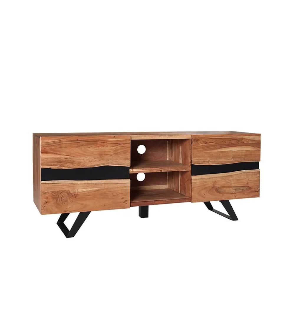 Stolik pod TV EUFRAT Amazonas 160 cm drewno akacja*Invicta Interior Discount