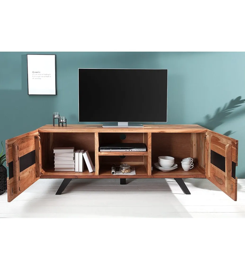 Stolik pod TV EUFRAT Amazonas 160 cm drewno akacja*Invicta Interior Discount