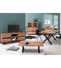 Stolik pod TV EUFRAT Amazonas 160 cm drewno akacja*Invicta Interior Discount
