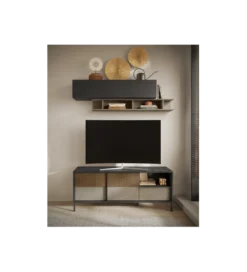 Stolik pod TV EVEREST 156 cm brązowo beżowy*MCA Linia Włoska Best