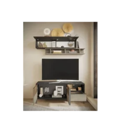 Stolik pod TV EVEREST 156 cm brązowo beżowy*MCA Linia Włoska Best